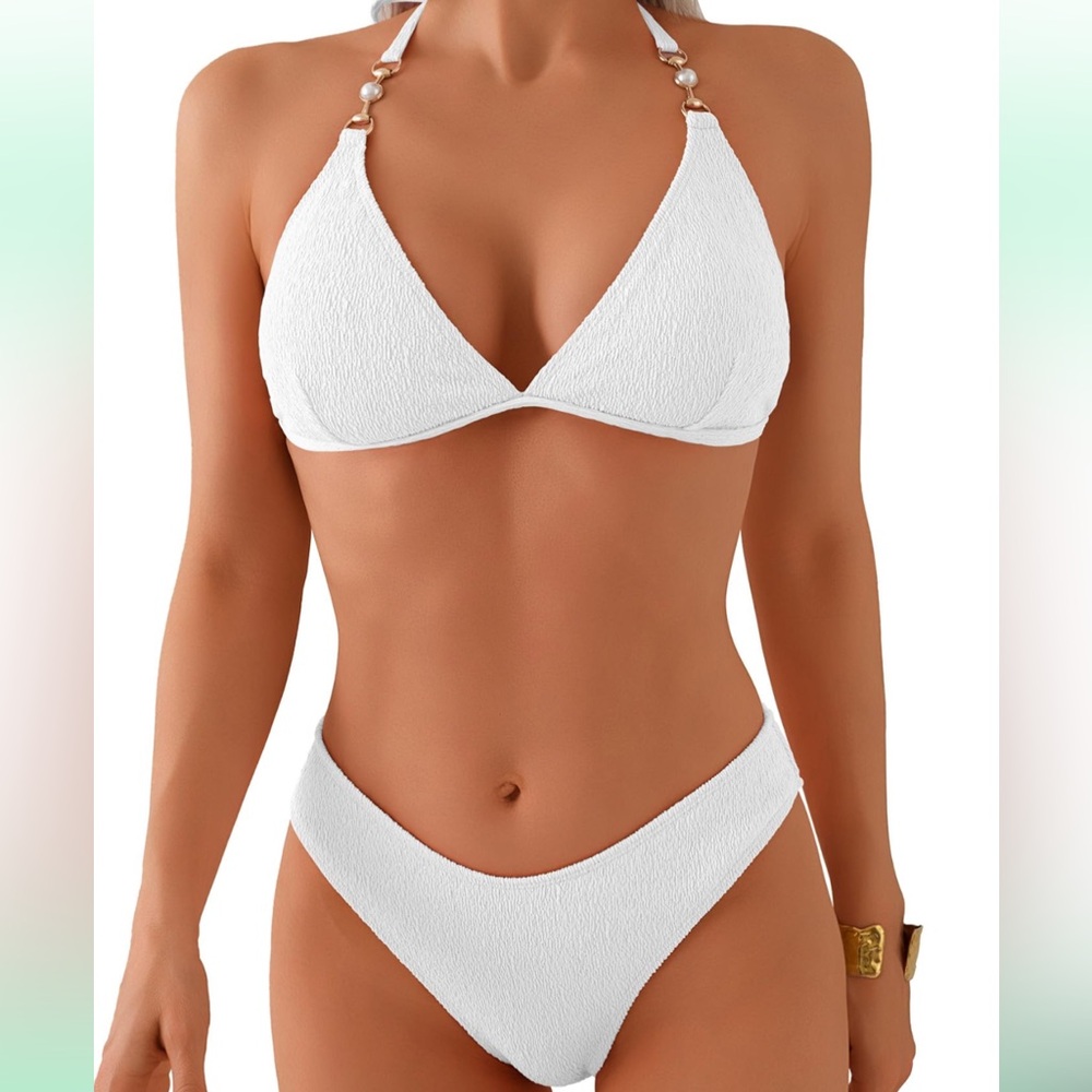 swimall Womens Halter Cheeky Bikini Sets Triangle Sexy Two Piece Swimsuit